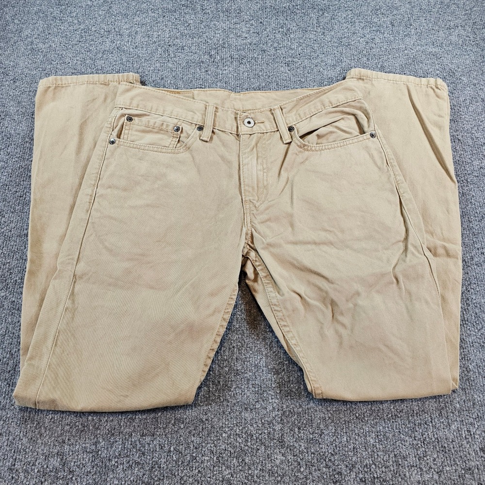 Levi Strauss Mens 32x30 (31x30 Tag) Khaki Cotton Twill Straight Leg Pants Casual